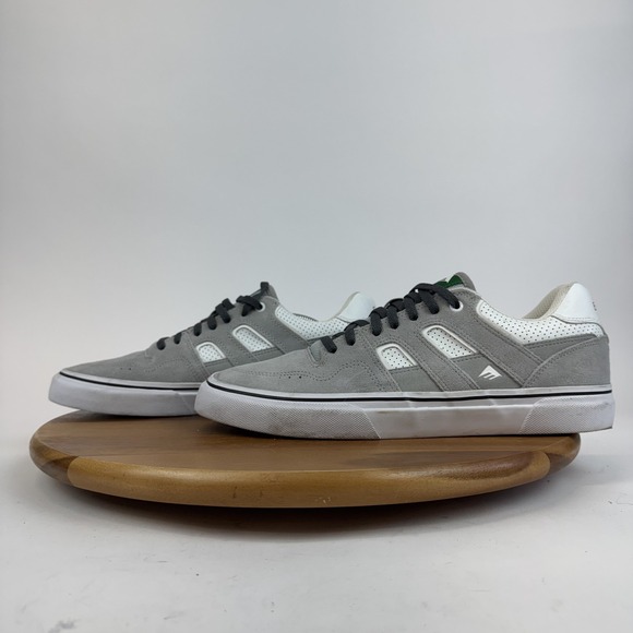 Mens Emerica Tilt G6 Vulc White Gray Leather Low Skate Sneakers Shoes Size 12‎ M main image 7